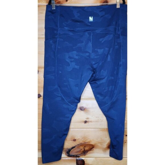 Nicole Miller Slip On Leggings Black Grey Camo Plus Size 3X With Pockets - Picture 8 of 10